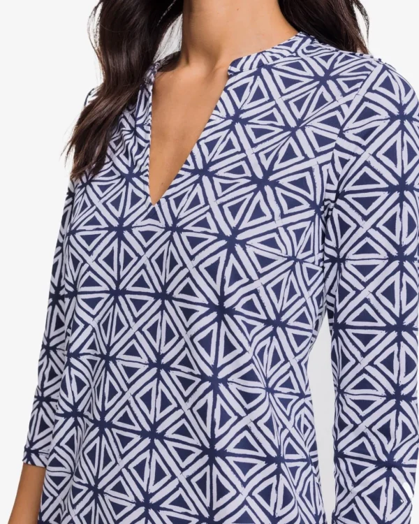 Southern Tide Alicia Painted Geo Performance Dress< Dresses