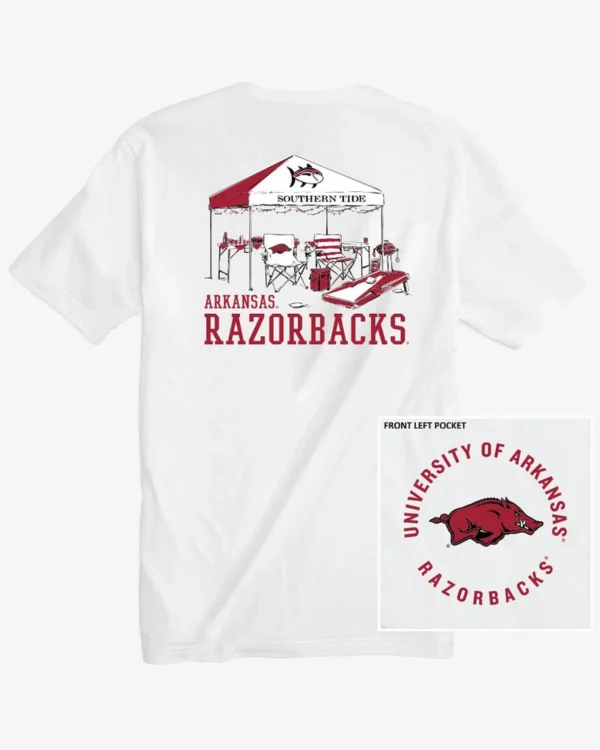 Southern Tide Arkansas Razorbacks Tailgate Time T-Shirt< T-Shirts