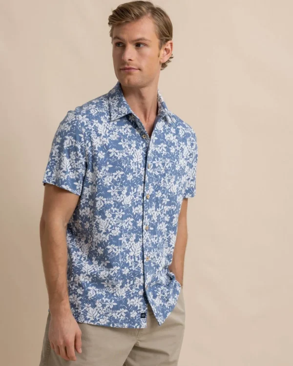 Southern Tide Beachcast Island Blooms Knit Short Sleeve Sport Shirt< Sport Shirts & Button Downs