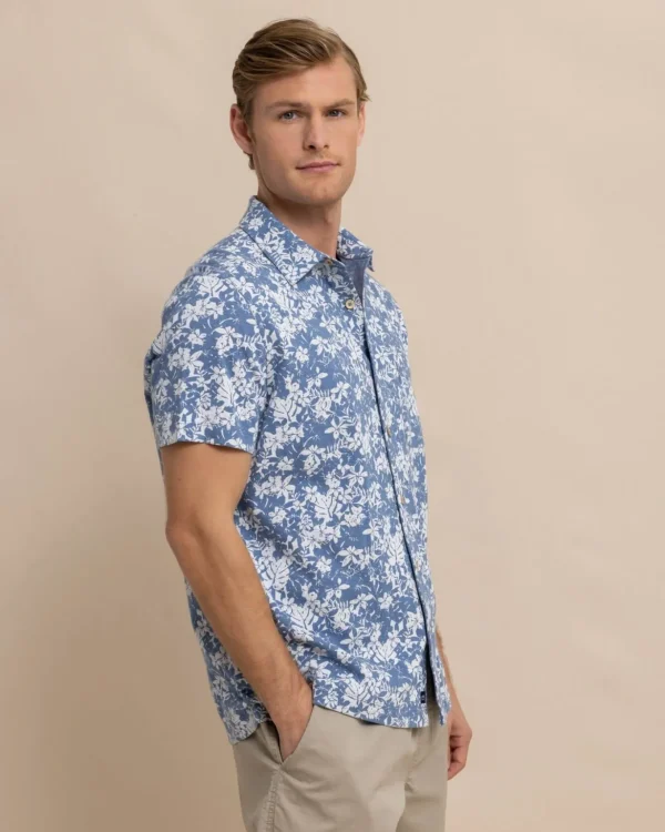 Southern Tide Beachcast Island Blooms Knit Short Sleeve Sport Shirt< Sport Shirts & Button Downs
