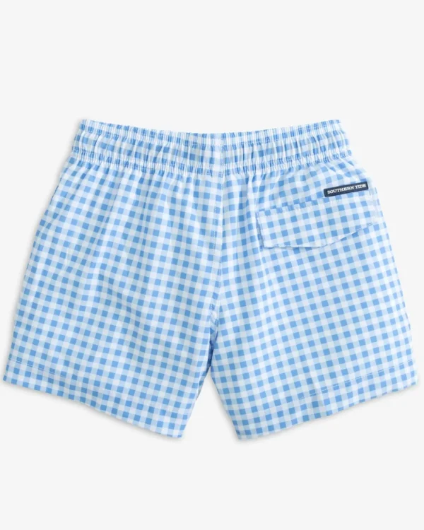 Southern Tide Boys Baldwin Gingham Printed Swim Trunk< Boys Swim Trunks
