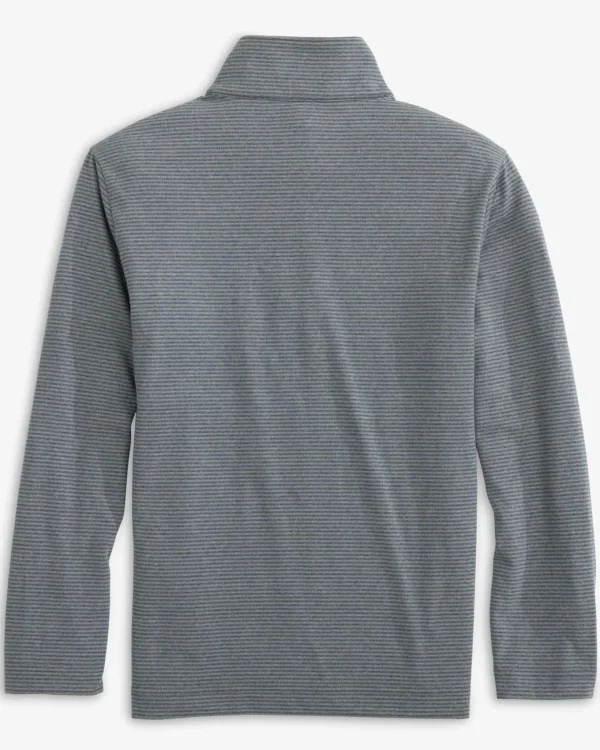 Southern Tide Boys Cruiser Heather Micro-Stripe Quarter Zip Pullover< Boys Pullovers & Vests