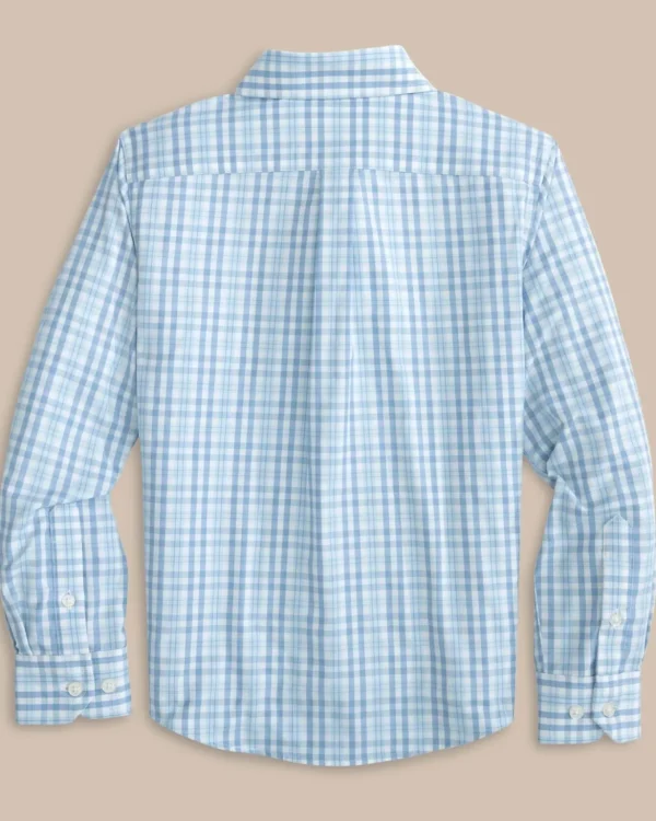 Southern Tide Boys Haywood Plaid Intercoastal Long Sleeve Sport Shirt< Boys Button Down Shirts