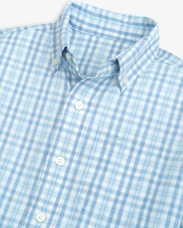 Southern Tide Boys Haywood Plaid Intercoastal Long Sleeve Sport Shirt< Boys Button Down Shirts
