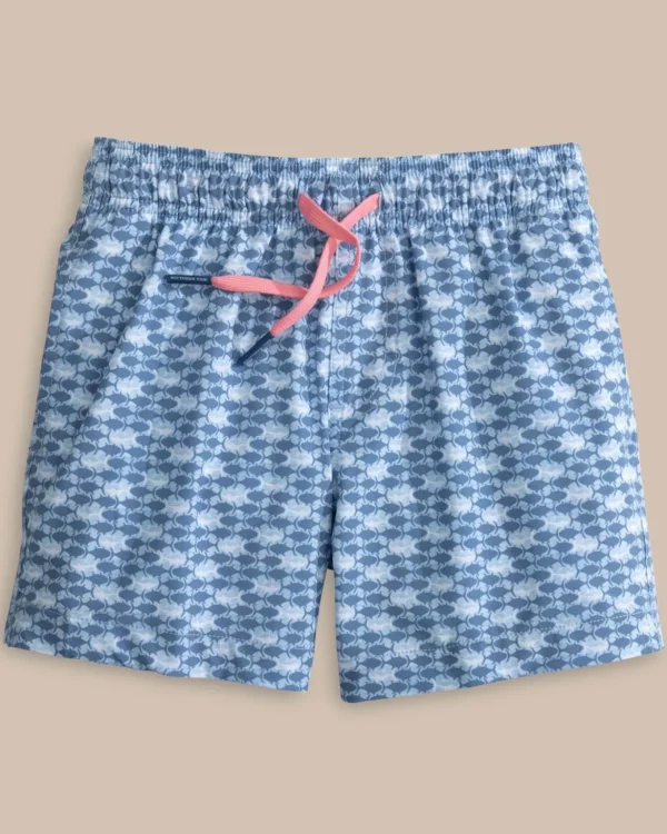 Southern Tide Boys Heather Skipping Jacks Swim Trunk< Boys Swim Trunks