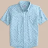 Southern Tide Boys Intercoastal Forget A-Boat It Short Sleeve Sport Shirt< Boys Button Down Shirts