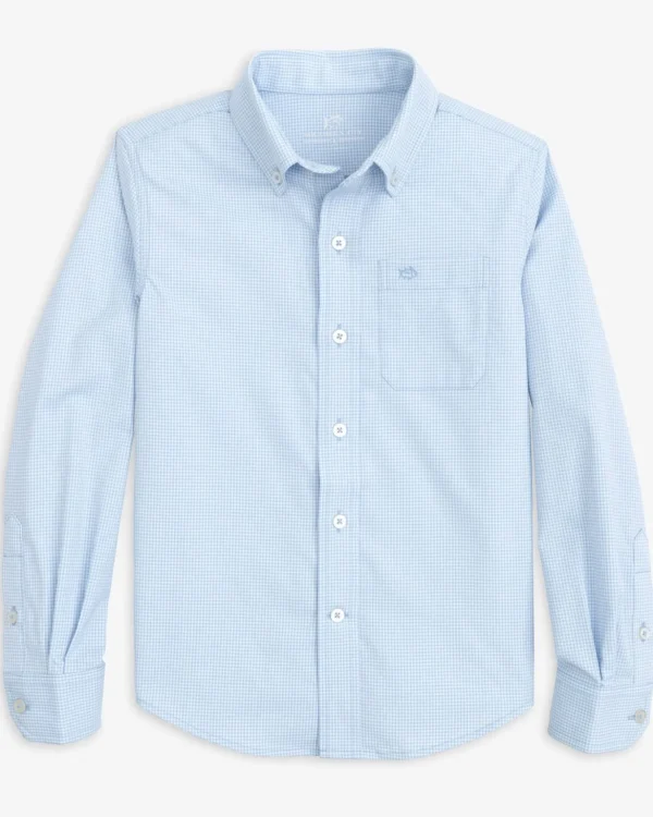 Southern Tide Boys Mini Gingham Intercoastal Button Down Shirt< Boys Button Down Shirts