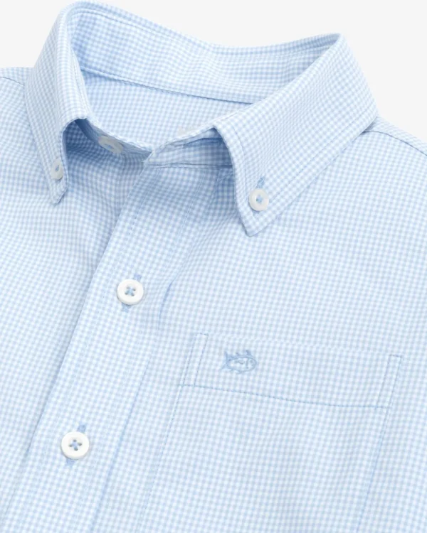 Southern Tide Boys Mini Gingham Intercoastal Button Down Shirt< Boys Button Down Shirts