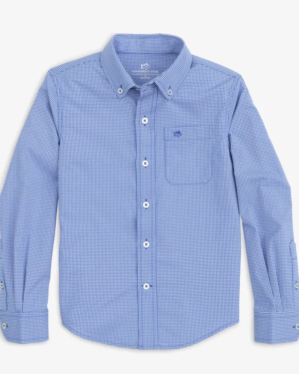 Southern Tide Boys Mini Gingham Intercoastal Button Down Shirt< Boys Button Down Shirts