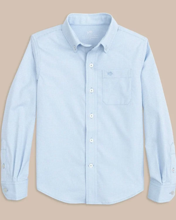 Southern Tide Boys Mini Gingham Intercoastal Button Down Shirt< Boys Button Down Shirts