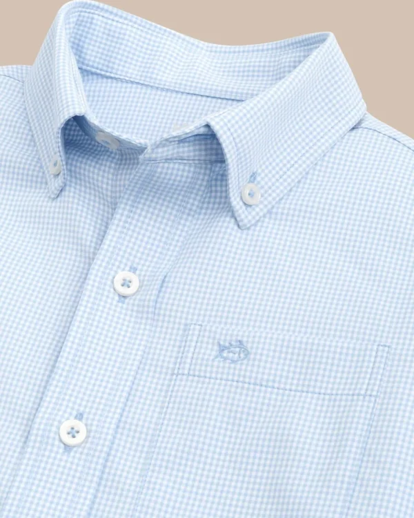 Southern Tide Boys Mini Gingham Intercoastal Button Down Shirt< Boys Button Down Shirts