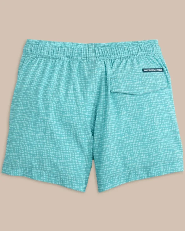 Southern Tide Boys Painted Check Swim Trunk< Boys Swim Trunks
