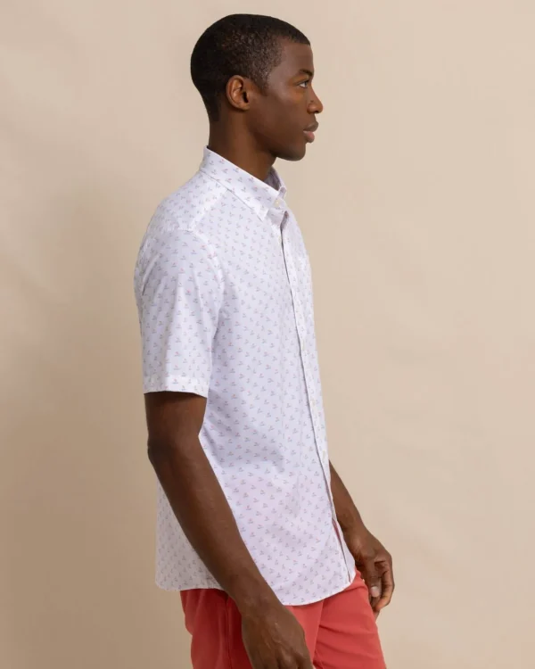 Southern Tide Brrr° Intercoastal Beach Voyager Short Sleeve Sport Shirt< Sport Shirts & Button Downs