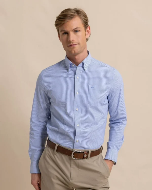 Southern Tide Charleston Granby Stripe Long Sleeve Sport Shirt< Sport Shirts & Button Downs