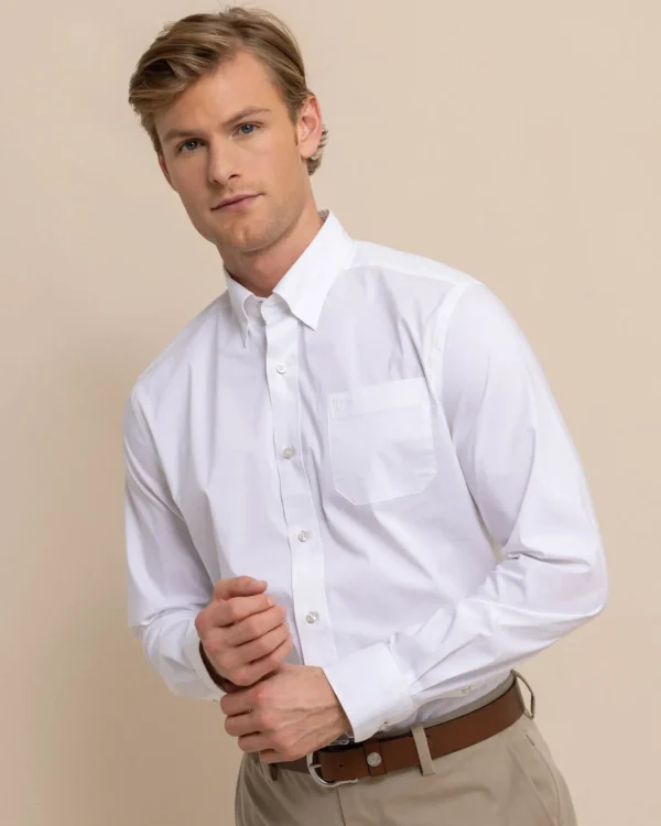 Southern Tide Charleston Overbrook Solid Long Sleeve Sport Shirt< Sport Shirts & Button Downs