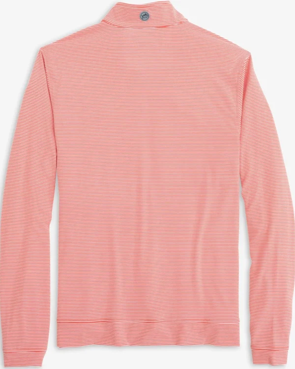 Southern Tide Clemson Tigers Cruiser Micro-Stripe Heather Quarter Zip< Outerwear