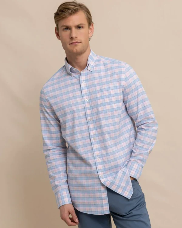 Southern Tide Coastal Passage Brockman Plaid Long Sleeve Sport Shirt< Sport Shirts & Button Downs