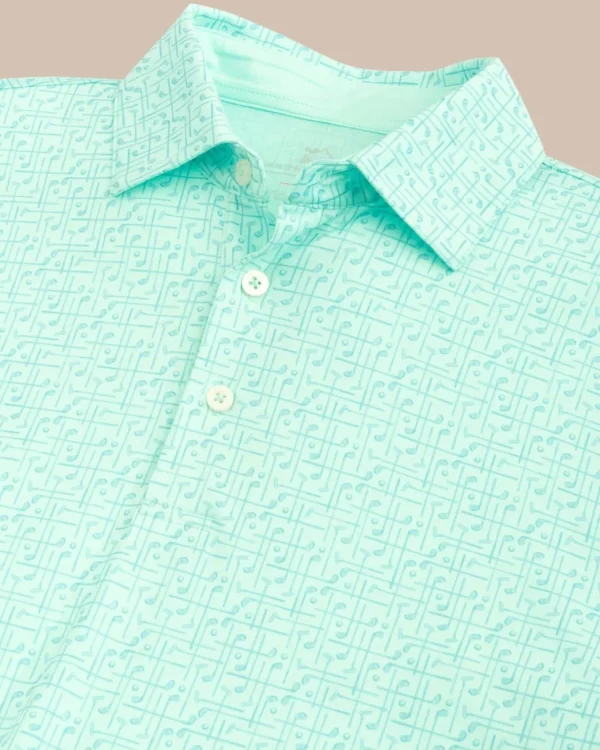 Southern Tide Driver Over Clubbing Print Performance Polo Shirt< Polo Shirts