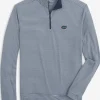 Southern Tide Florida Gators Cruiser Micro-Stripe Heather Quarter Zip< Outerwear