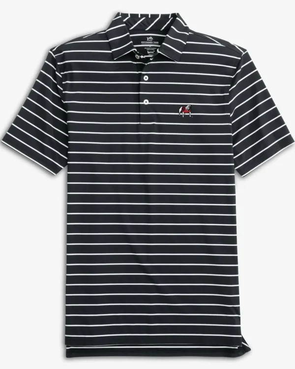 Southern Tide Georgia Bulldogs Brrr°®-Eeze Desmond Stripe Polo< Polo Shirts