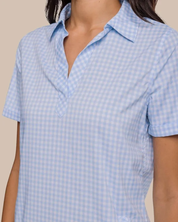 Southern Tide Kamryn Brrr Intercoastal Gingham Dress< Dresses