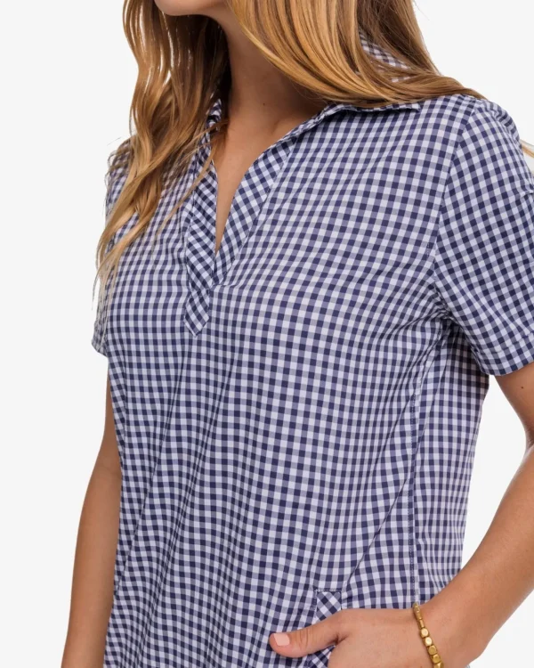 Southern Tide Kamryn Brrr Intercoastal Gingham Dress< Dresses