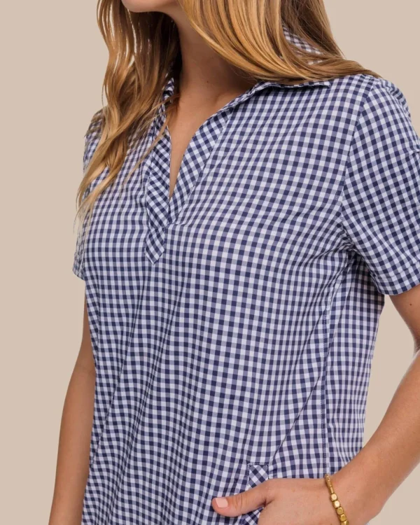 Southern Tide Kamryn Brrr Intercoastal Gingham Dress< Dresses