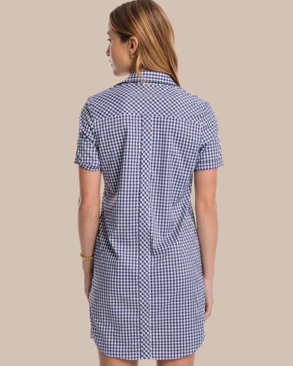 Southern Tide Kamryn Brrr Intercoastal Gingham Dress< Dresses