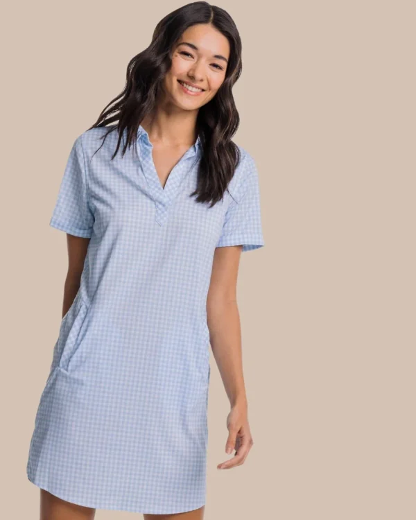Southern Tide Kamryn Brrr Intercoastal Gingham Dress< Dresses
