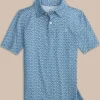 Southern Tide Kids Driver Casual Water Printed Polo< Boys Polo Shirts