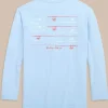 Southern Tide Kids Red, White, And Lure Long Sleeve Performance T-Shirt< Kids T-Shirts