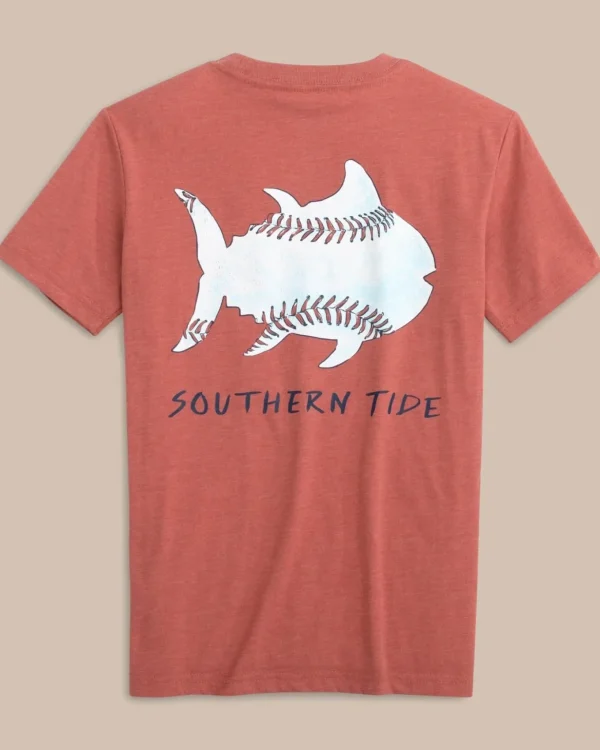 Southern Tide Kids Sketched Baseball Heather T-Shirt< Kids T-Shirts