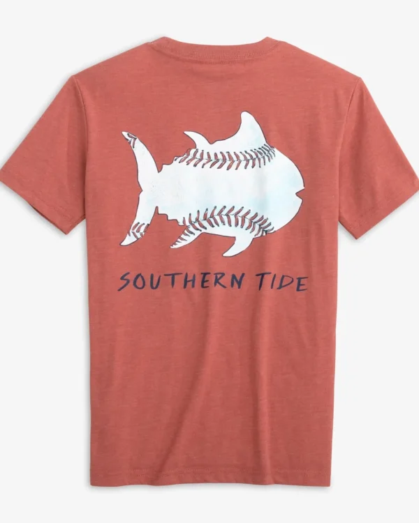 Southern Tide Kids Sketched Baseball Heather T-Shirt< Kids T-Shirts
