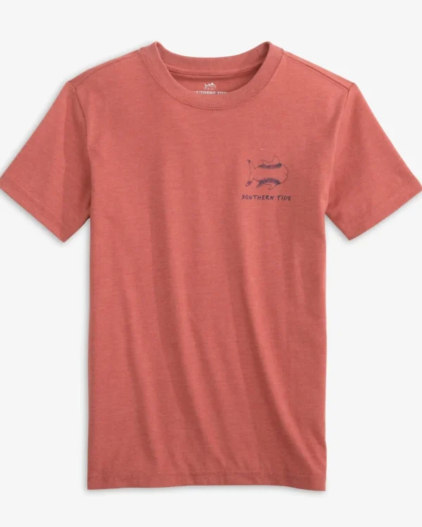 Southern Tide Kids Sketched Baseball Heather T-Shirt< Kids T-Shirts