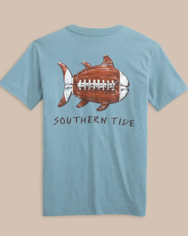 Southern Tide Kids Sketched Football Heather T-Shirt< Kids T-Shirts