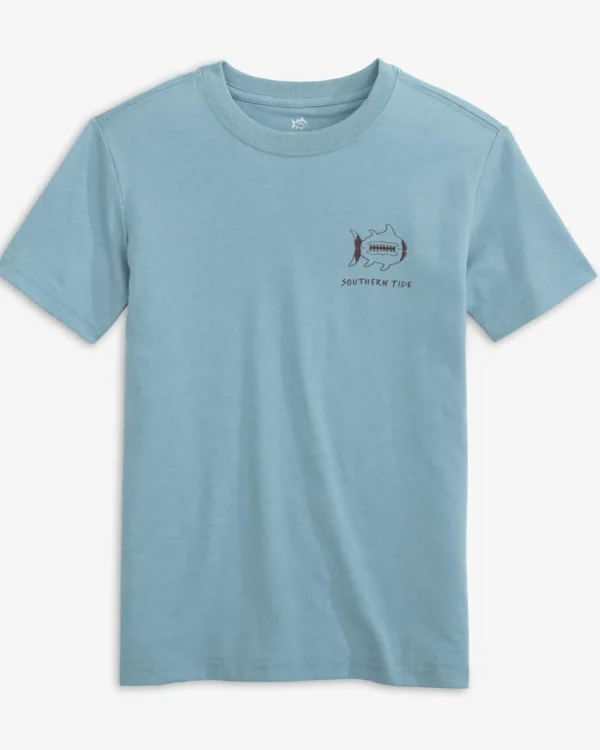 Southern Tide Kids Sketched Football Heather T-Shirt< Kids T-Shirts