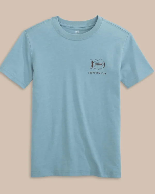 Southern Tide Kids Sketched Football Heather T-Shirt< Kids T-Shirts