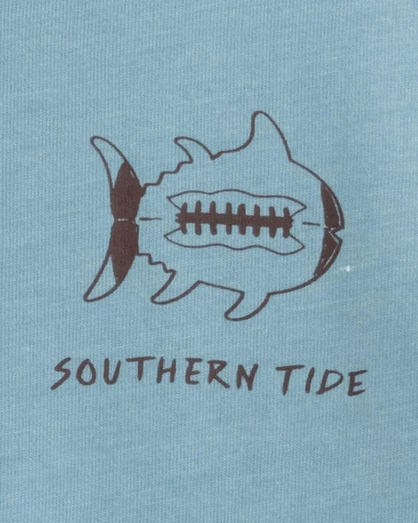 Southern Tide Kids Sketched Football Heather T-Shirt< Kids T-Shirts