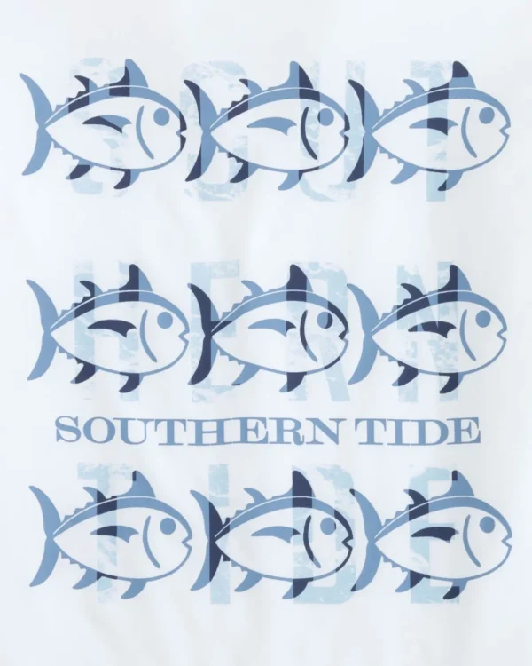 Southern Tide Kids St Triple Stack Ocean Front Graphic Long Sleeve Performance T-Shirt< Kids T-Shirts