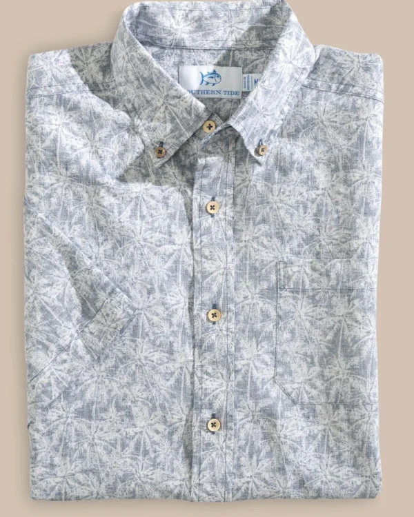 Southern Tide Linen Rayon Keep Palm And Carry On Print Sport Shirt< Sport Shirts & Button Downs