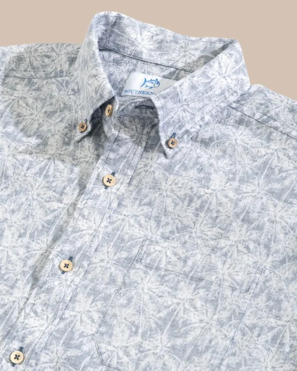 Southern Tide Linen Rayon Keep Palm And Carry On Print Sport Shirt< Sport Shirts & Button Downs