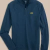 Southern Tide Lsu Tigers Cruiser Heather Quarter Zip Pullover< Outerwear