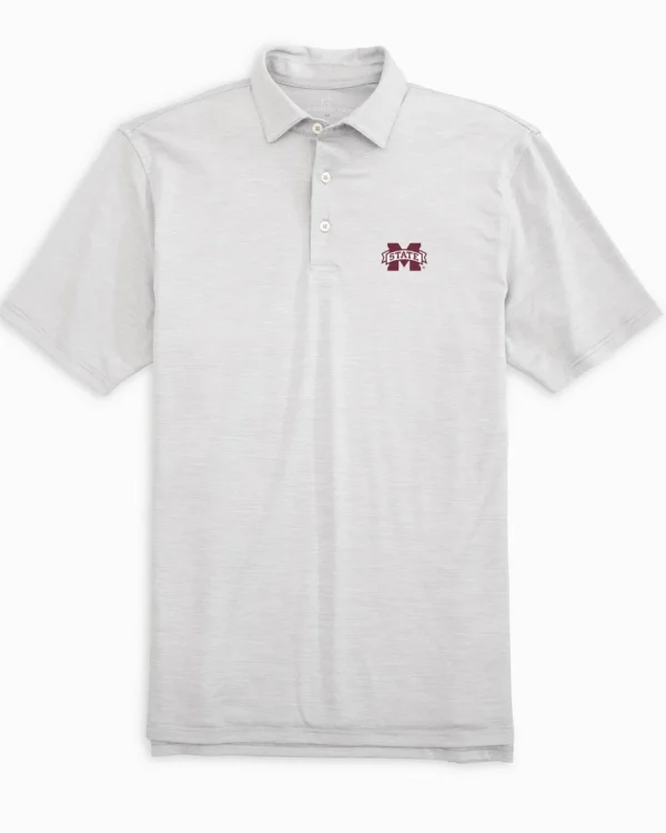 Southern Tide Mississippi State Bulldogs Driver Spacedye Polo Shirt< Polo Shirts