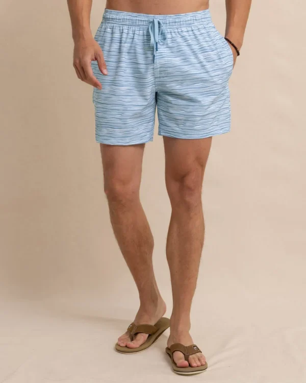 Southern Tide Ocean Water Stripe Swim Trunk< Swim