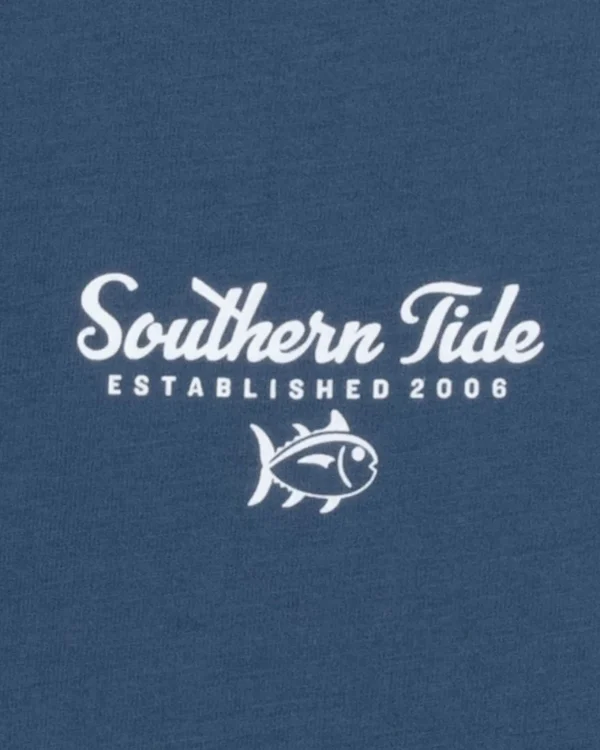 Southern Tide Striped Sunset Palms Short Sleeve T-Shirt< T-Shirts