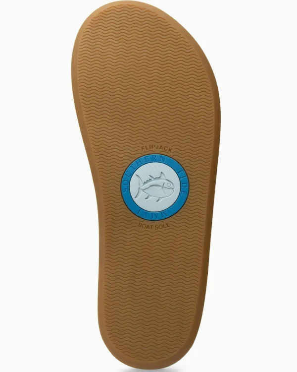 Southern Tide Women'S Navy Leather Weekend Flipjacks< Sandals And Flipjacks®