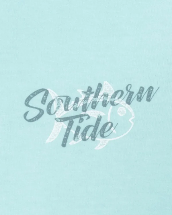 Southern Tide Youth Letterpress Skipjack Long Sleeve Hoodie T-Shirt< Kids T-Shirts